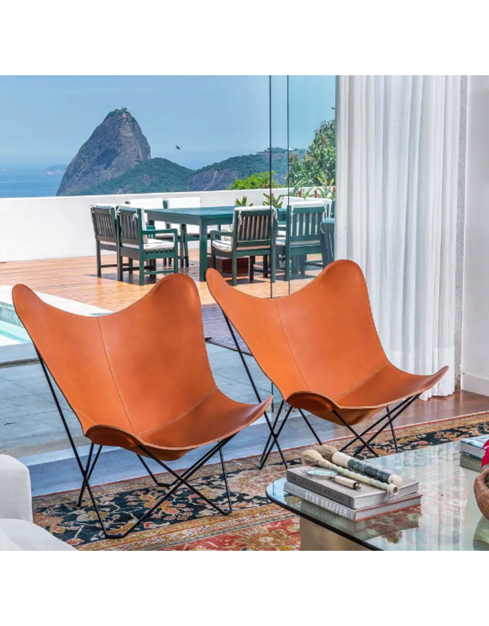 (SHOWROOM ITEM) THE LEATHER BUTTERFLY CHAIR