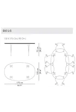 B616 SUPER-ELLIPSE TABLE B616 SUPER-ELLIPSE TABLE