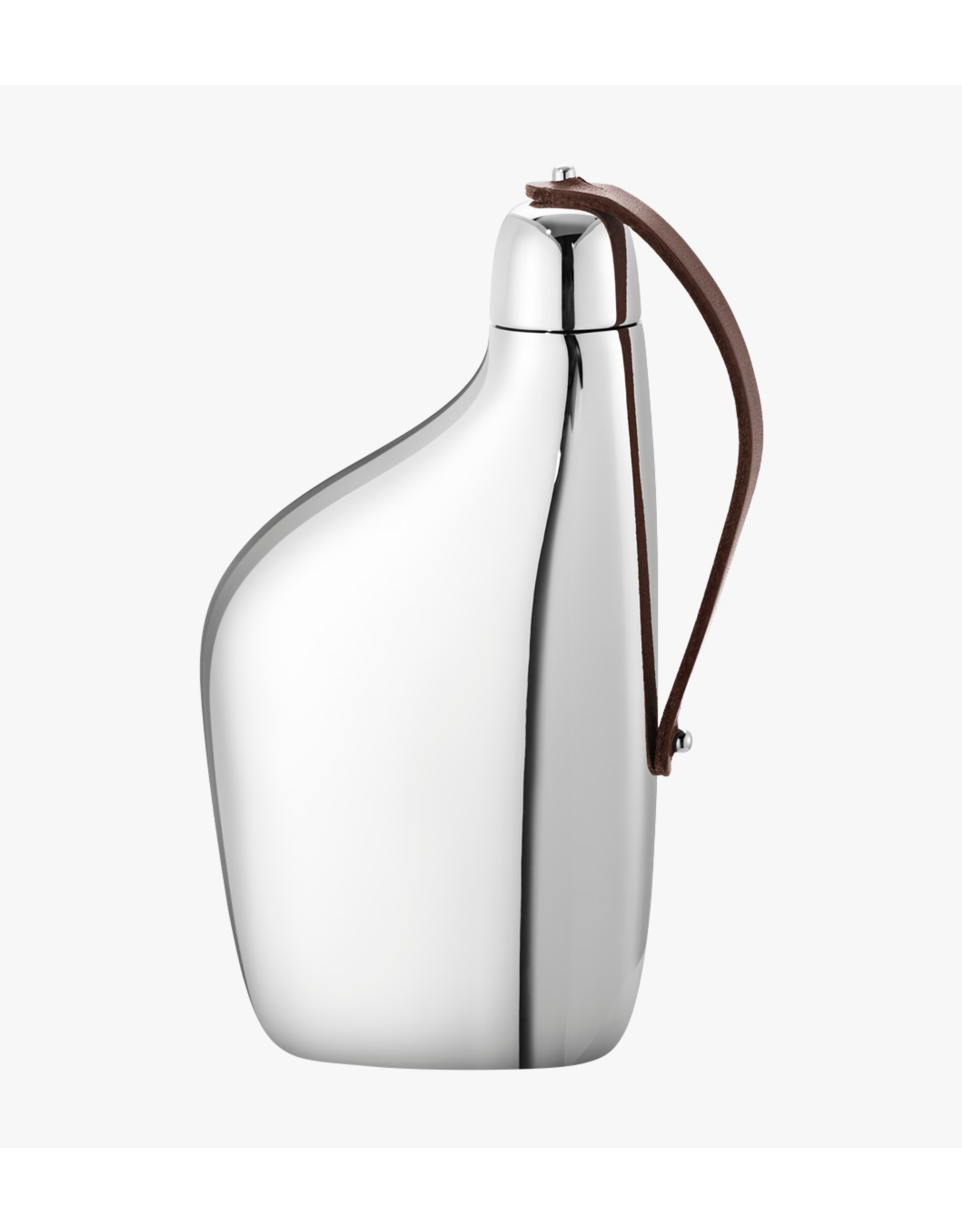 SKY HIP FLASK WITH LEATHER HANDLE