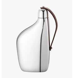 SKY HIP FLASK WITH LEATHER HANDLE
