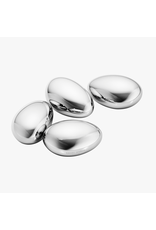 SET OF 4 SKY MIRRORED STAINLESS STEEL ICE CUBES