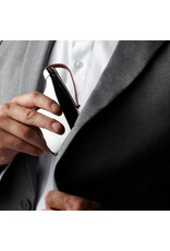 SKY HIP FLASK WITH LEATHER HANDLE