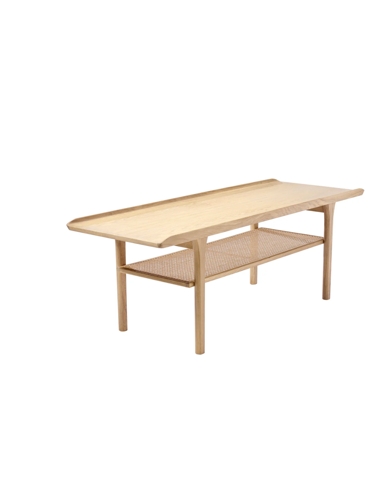 NO.25 SIDE TABLE IN WHITE OIL OAK WITH FRENCH CANE
