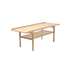 NO.25 SIDE TABLE IN WHITE OIL OAK WITH FRENCH CANE