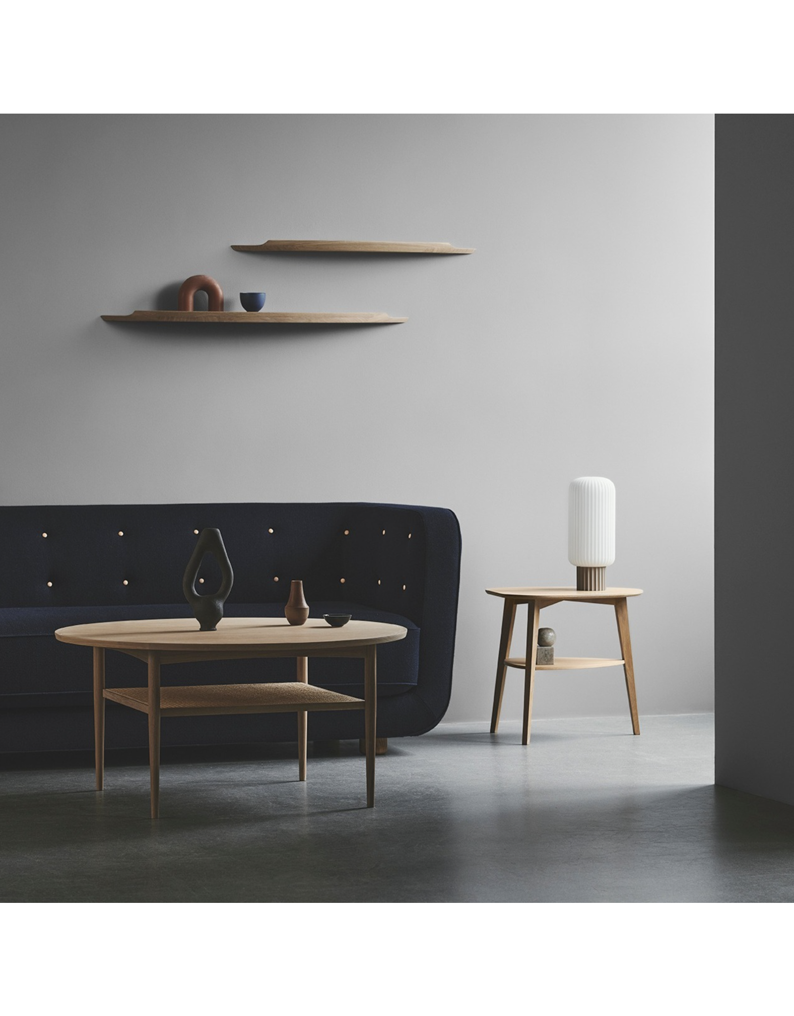 DROPS SIDE TABLE IN NATURE OIL OAK
