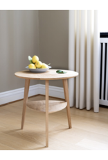 DROPS SIDE TABLE IN NATURE OIL OAK