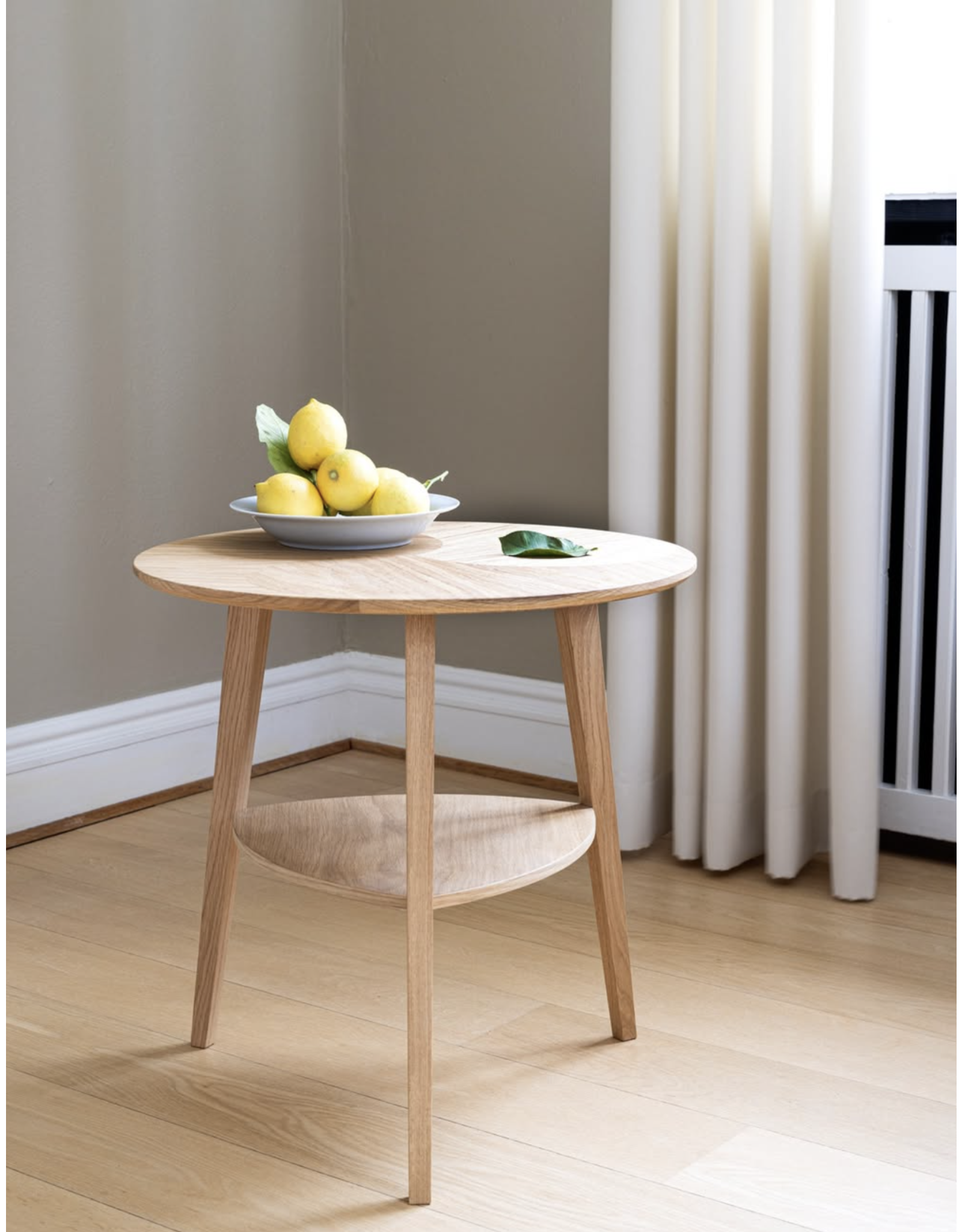 DROPS SIDE TABLE IN NATURE OIL OAK