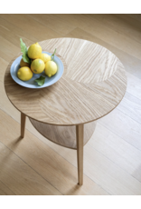 DROPS SIDE TABLE IN NATURE OIL OAK