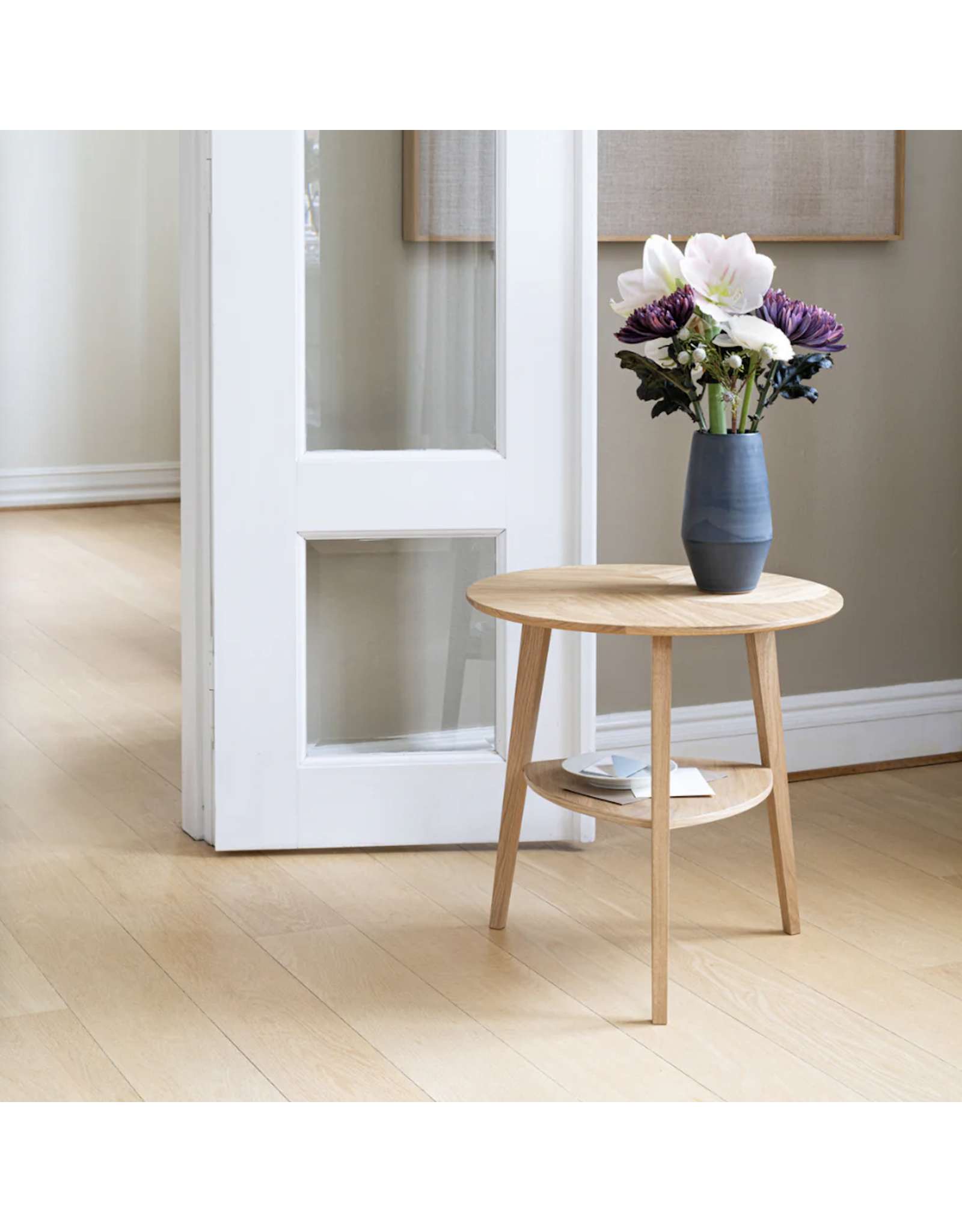 DROPS SIDE TABLE IN NATURE OIL OAK