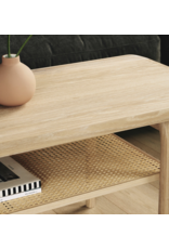 NO.25 SIDE TABLE IN WHITE OIL OAK WITH FRENCH CANE