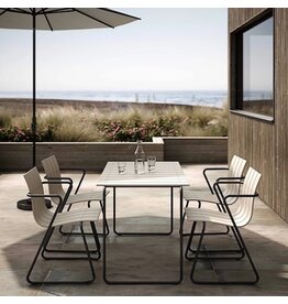 OCEAN SAND COLOUR OUTDOOR DINING SUITE FOR 4 PERSONS