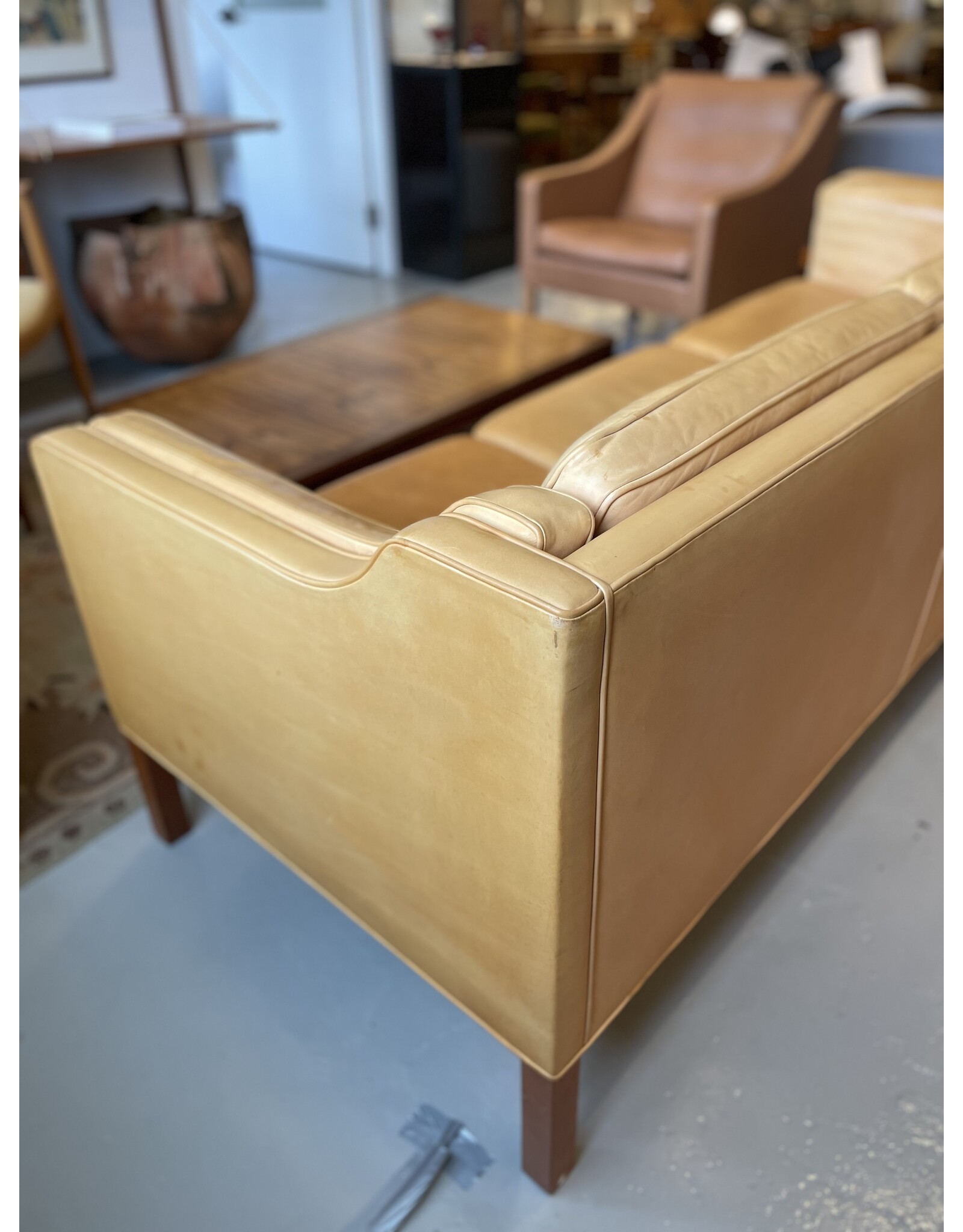 1960 年代皮革 BORGE MOGENSEN 2213 三人座沙發