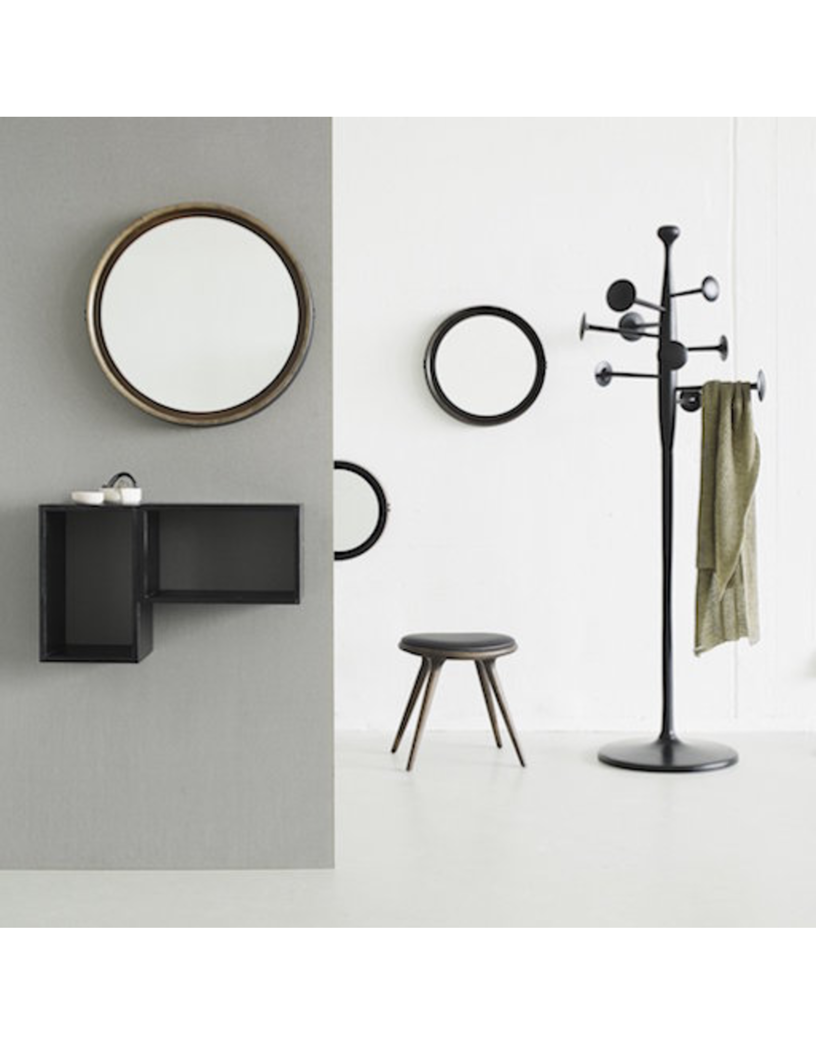 TRUMPET COATSTAND IN BLACK POWDERCOATED
