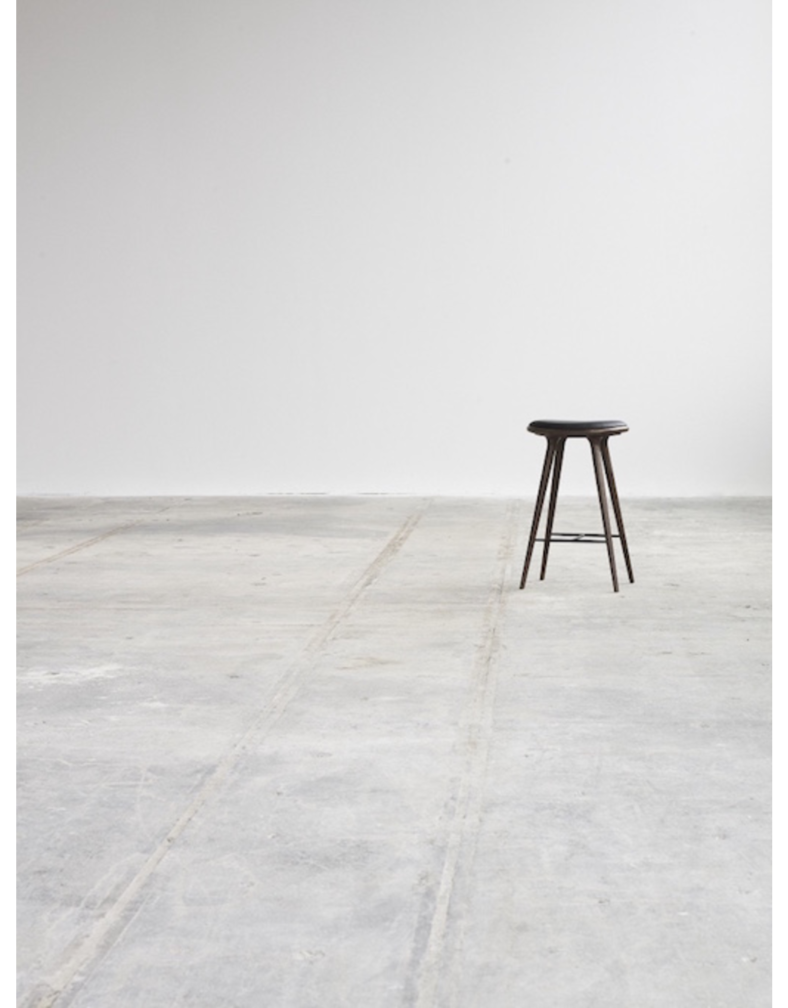 ETHICAL MEDIUM HIGH STOOL, DARK STAINED HARDWOOD