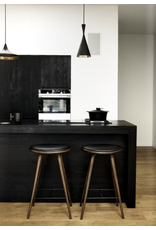 ETHICAL MEDIUM HIGH STOOL, DARK STAINED HARDWOOD