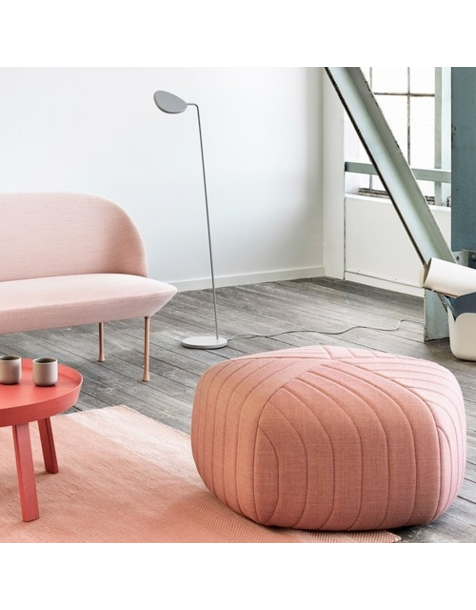 (BARGAIN CORNER) FIVE POUF IN REMIX FABRIC