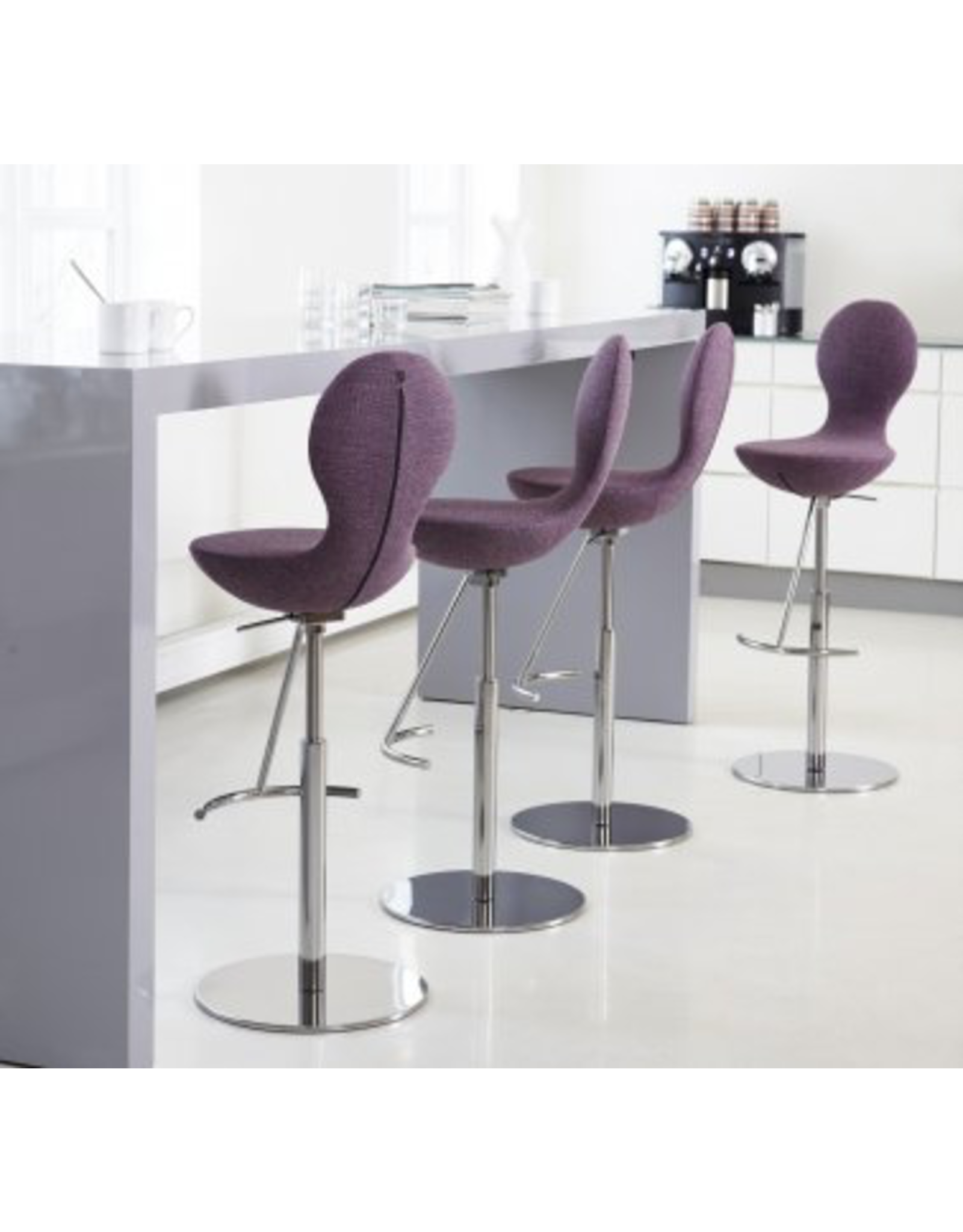 (BARGAIN CORNER) EIGHT HEIGHT ADJUSTABLE BARSTOOL