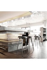 ETHICAL HIGH STOOL IN RECYCLED ALUMINIUM