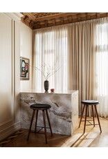 (BARGAIN CORNER) ETHICAL HIGH STOOL-DARK HARDWOOD