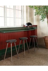 (BARGAIN CORNER) ETHICAL HIGH STOOL-DARK HARDWOOD