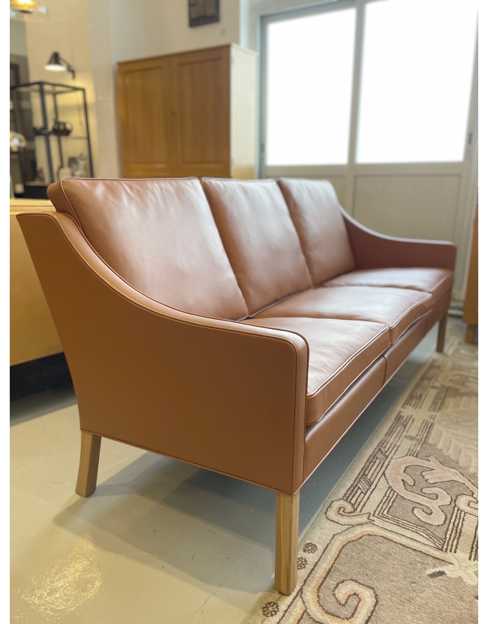 2209 3-SEATER SOFA IN WALNUT LEATHER