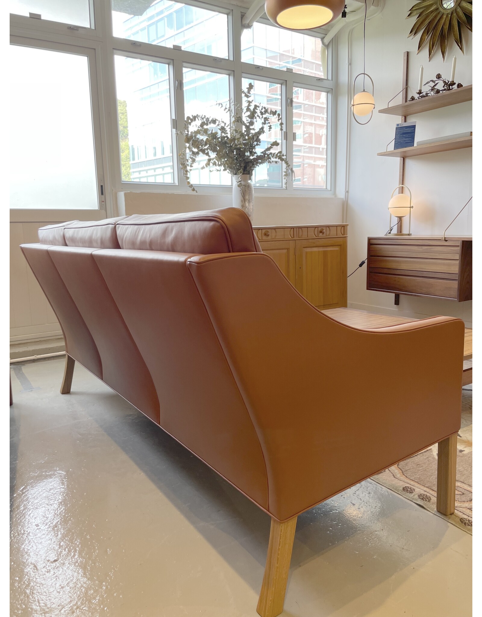 2209 3-SEATER SOFA IN WALNUT LEATHER