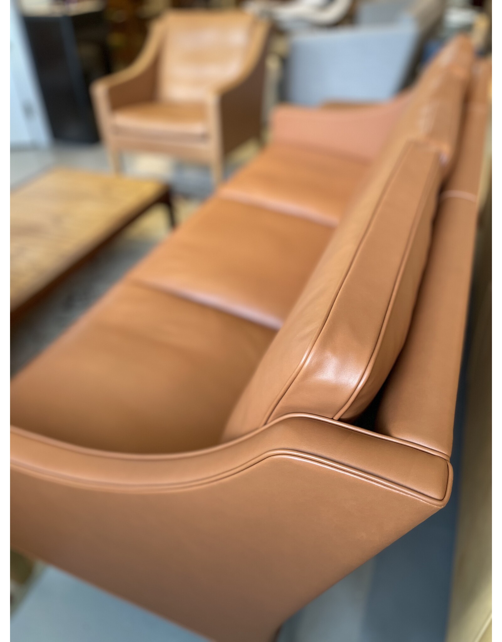 2209 3-SEATER SOFA IN WALNUT LEATHER