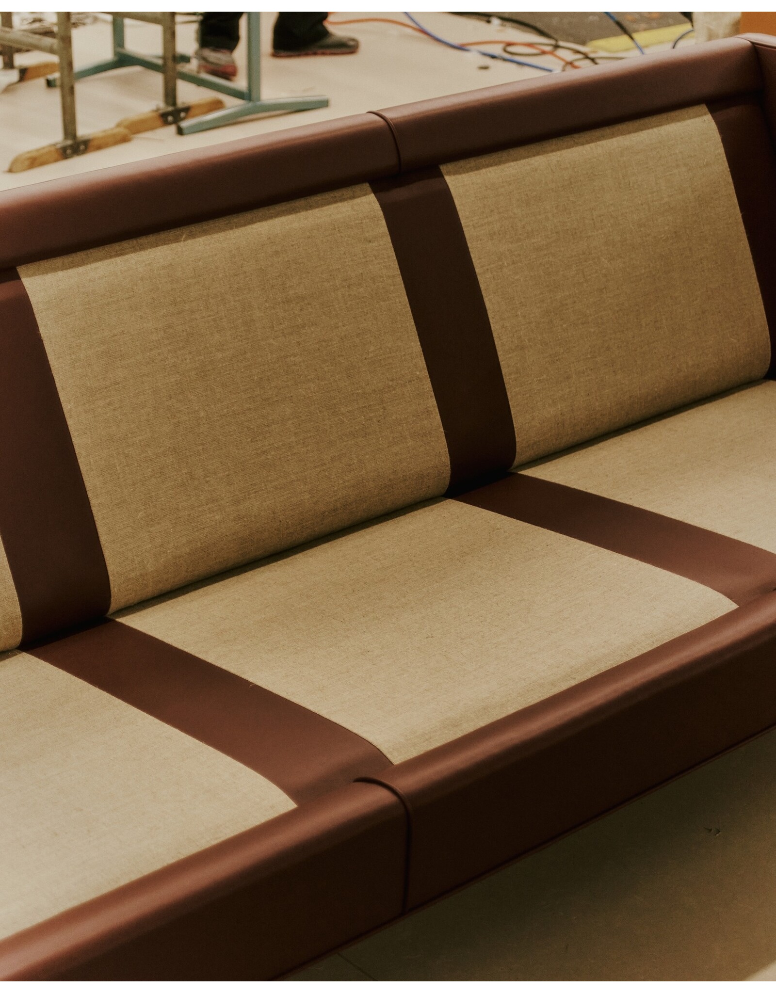 2209 3-SEATER SOFA IN WALNUT LEATHER
