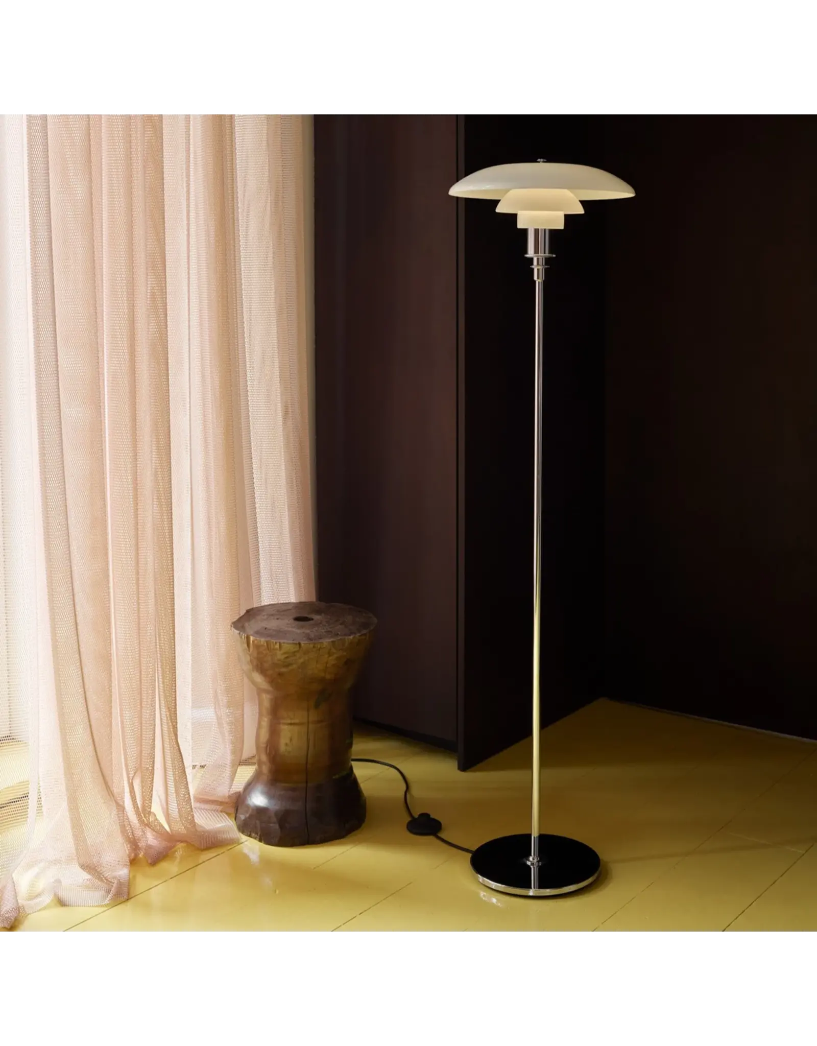 PH 3 1/2-2 1/2 FLOOR LAMP WITH CHROME BASE