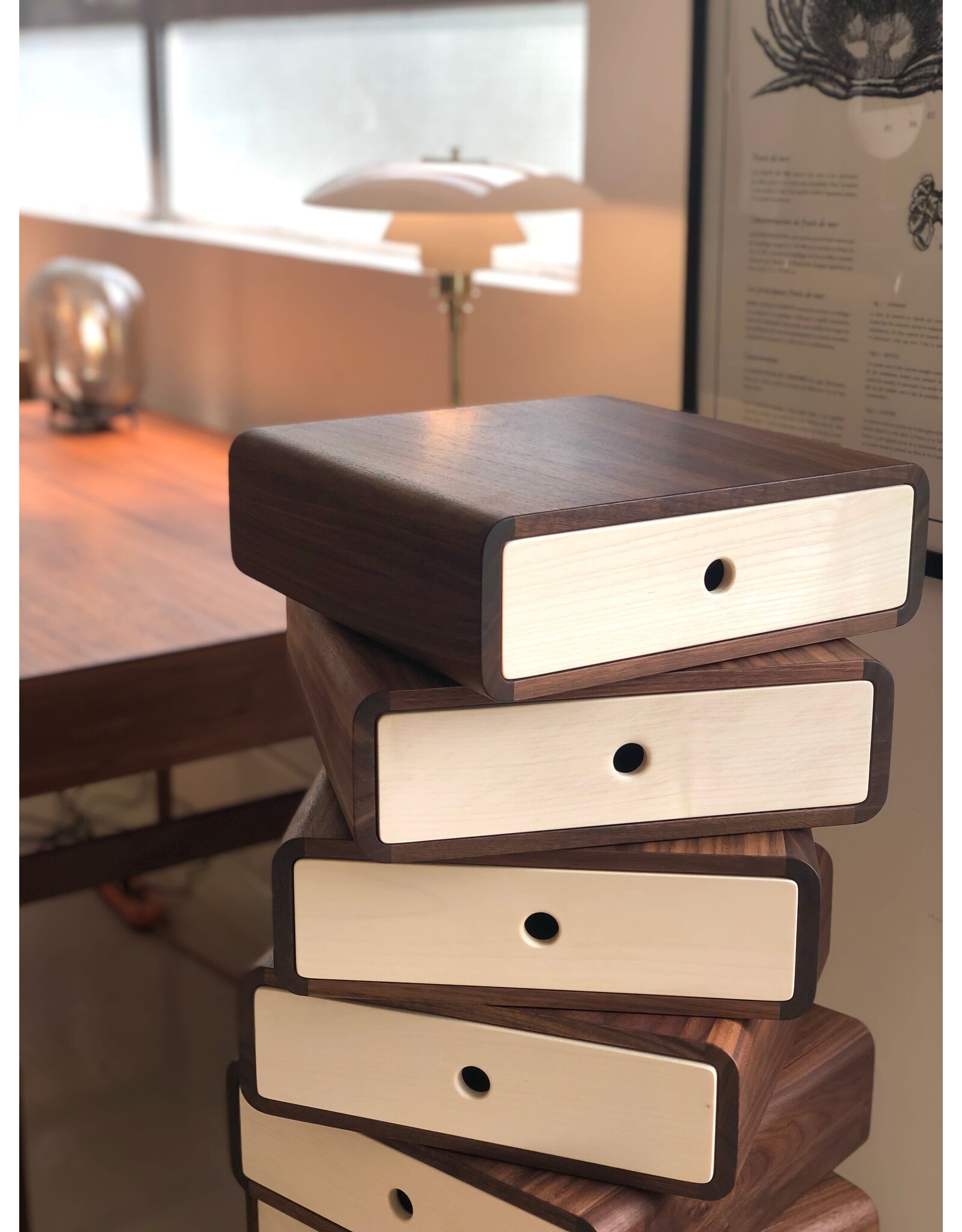 AK1020 胡桃木創意旋轉儲物格