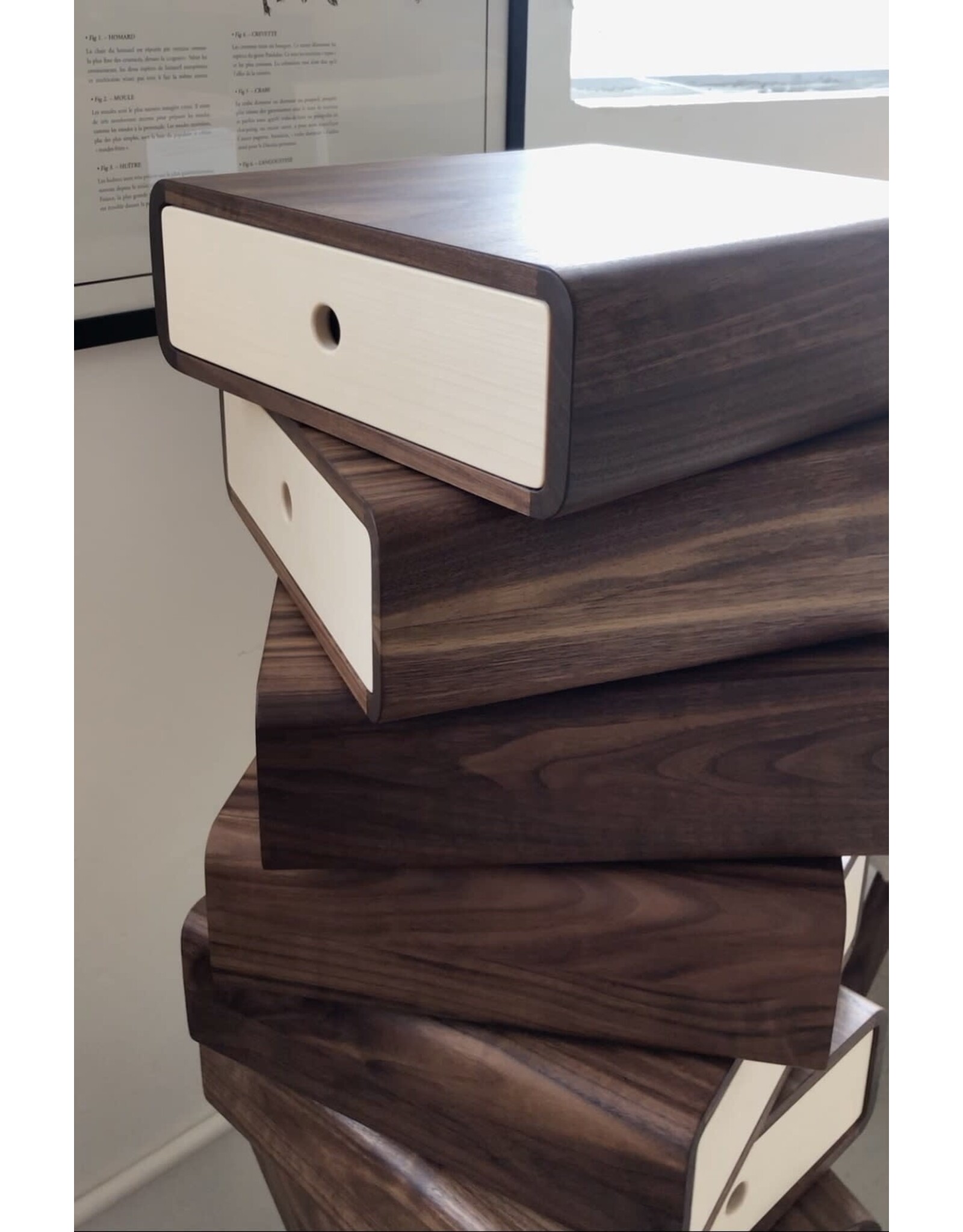 AK1020 胡桃木創意旋轉儲物格