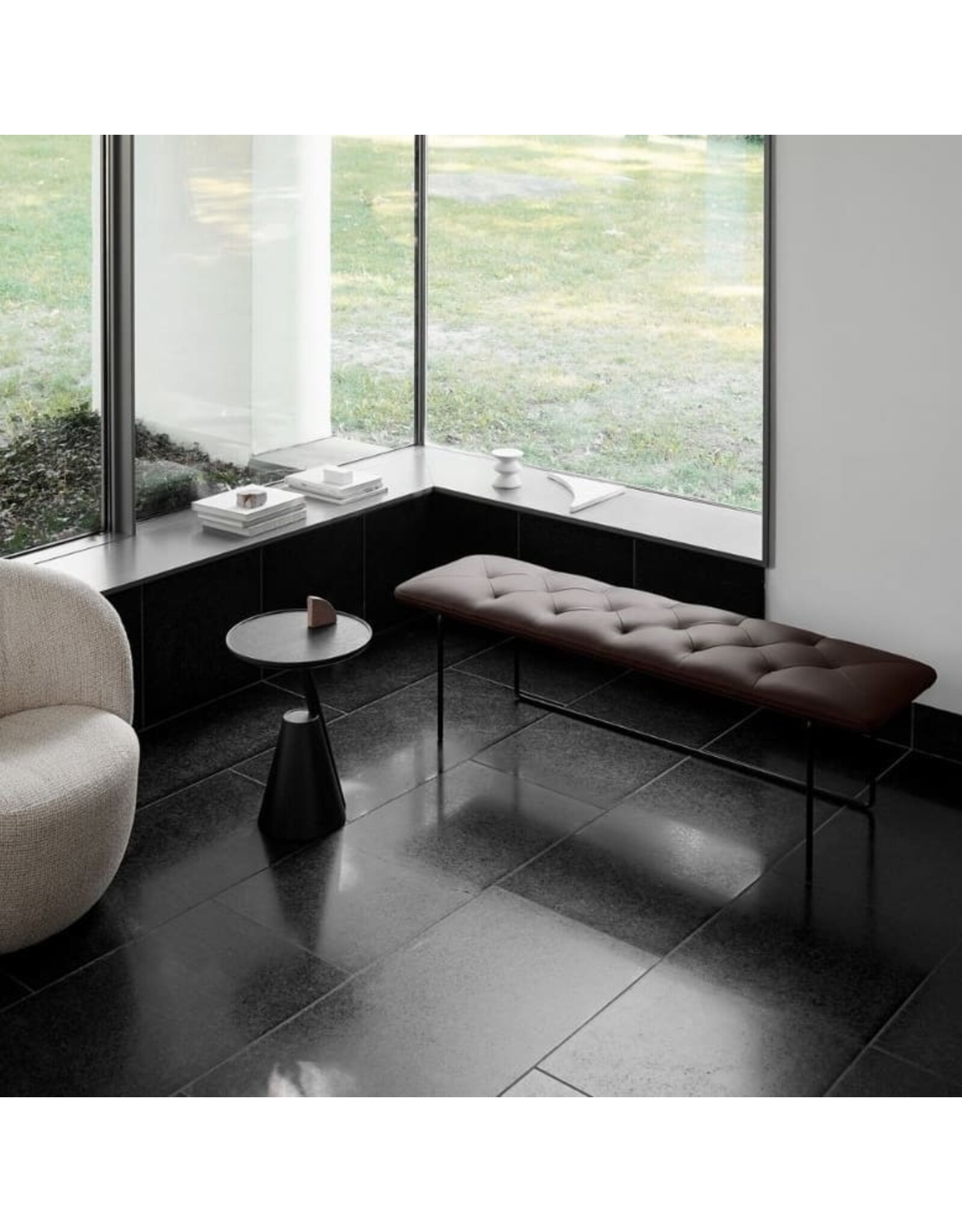 (SHOWROOM ITEM) TIP TOE LARGE BENCH, COGNAC