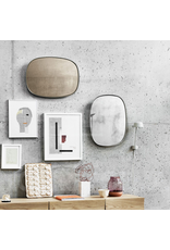 FRAMED WALL MIRROR- GREY