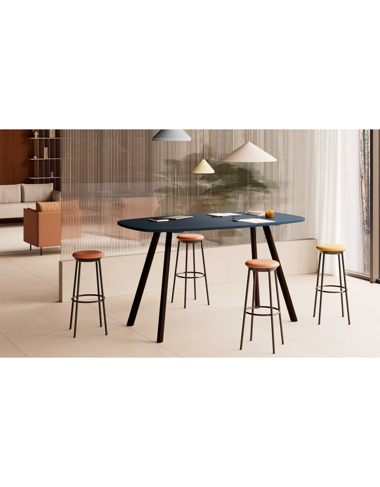 NOWYSTYL CREVA SOFT RECTANGULAR HIGH TABLE