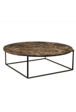 CIRCLE LARGE COFFEE TABLE IN DARK EMPERADOR MARBLE
