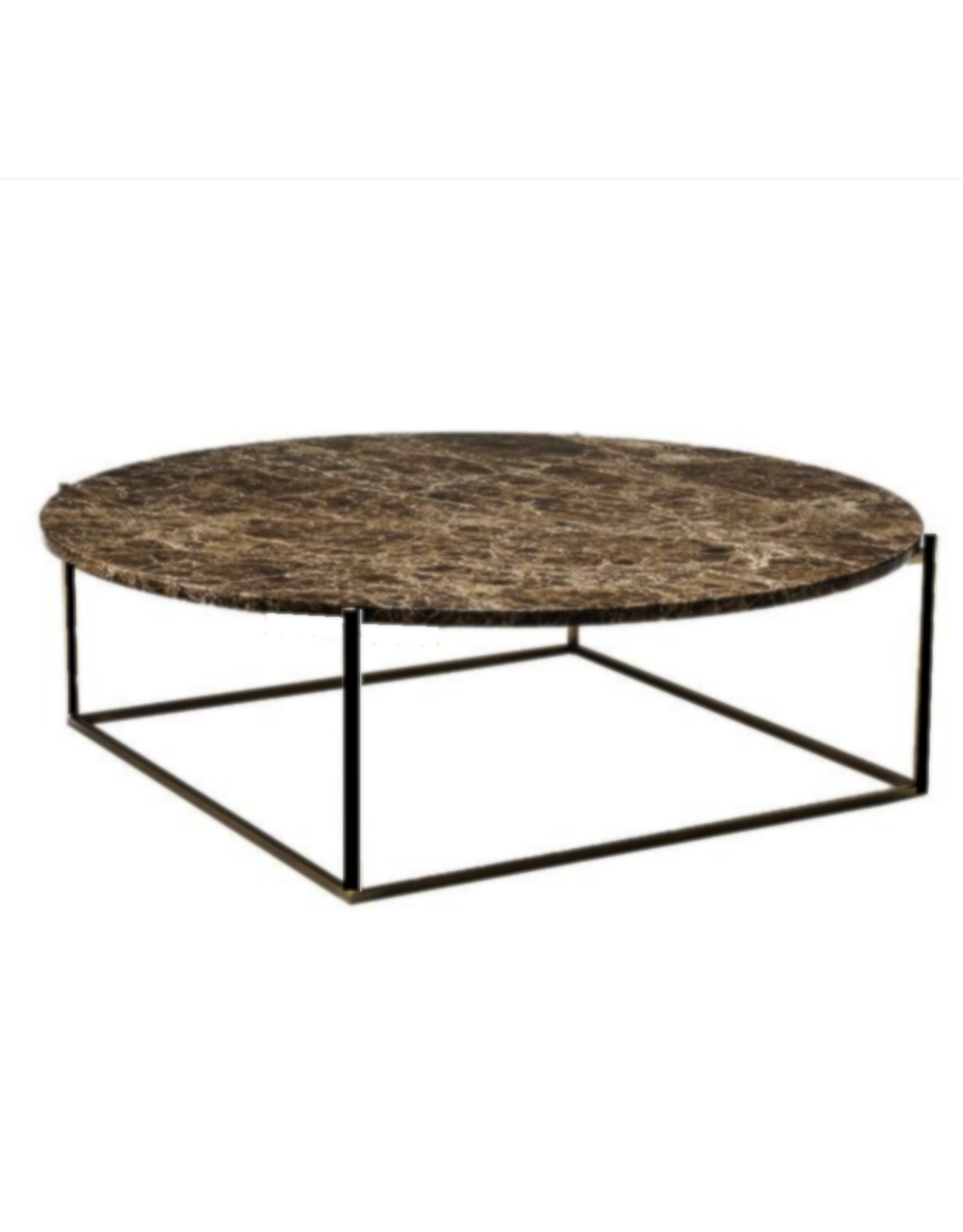 (SHOWROOM ITEM) CIRCLE LARGE COFFEE TABLE IN DARK EMPERADOR MARBLE