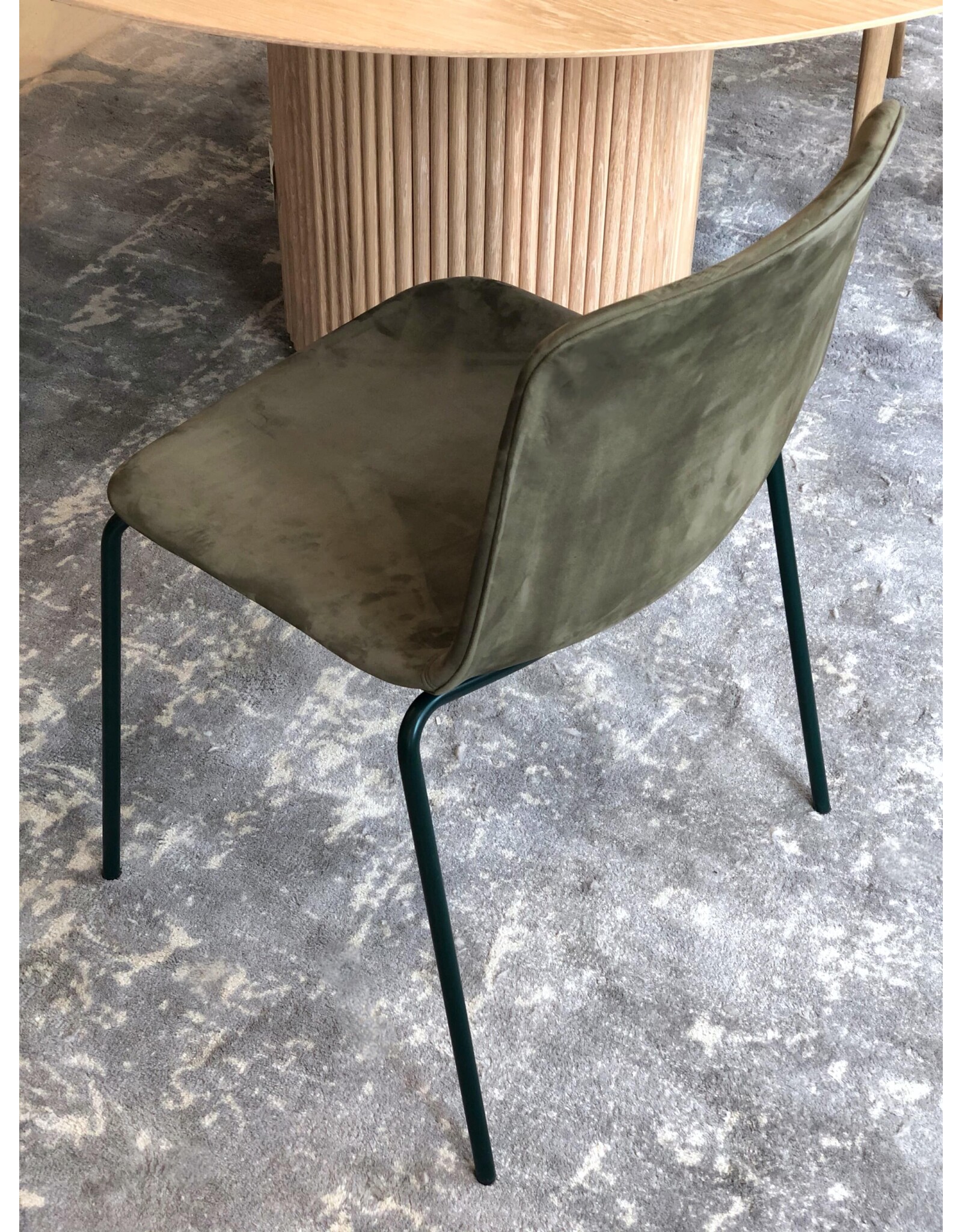 4202 PATO CHAIR, IN OLIVE NUBUCK LEATHER