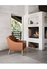 2207 LOUNGE CHAIR UPHOLSTERED IN WALNUT LEATHER