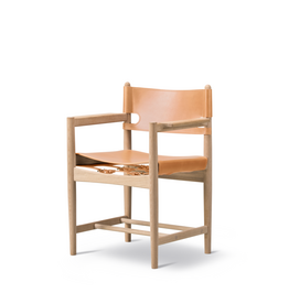 THE SPANISH DINING CHAIR IN NATURAL SADDLE LEATHER