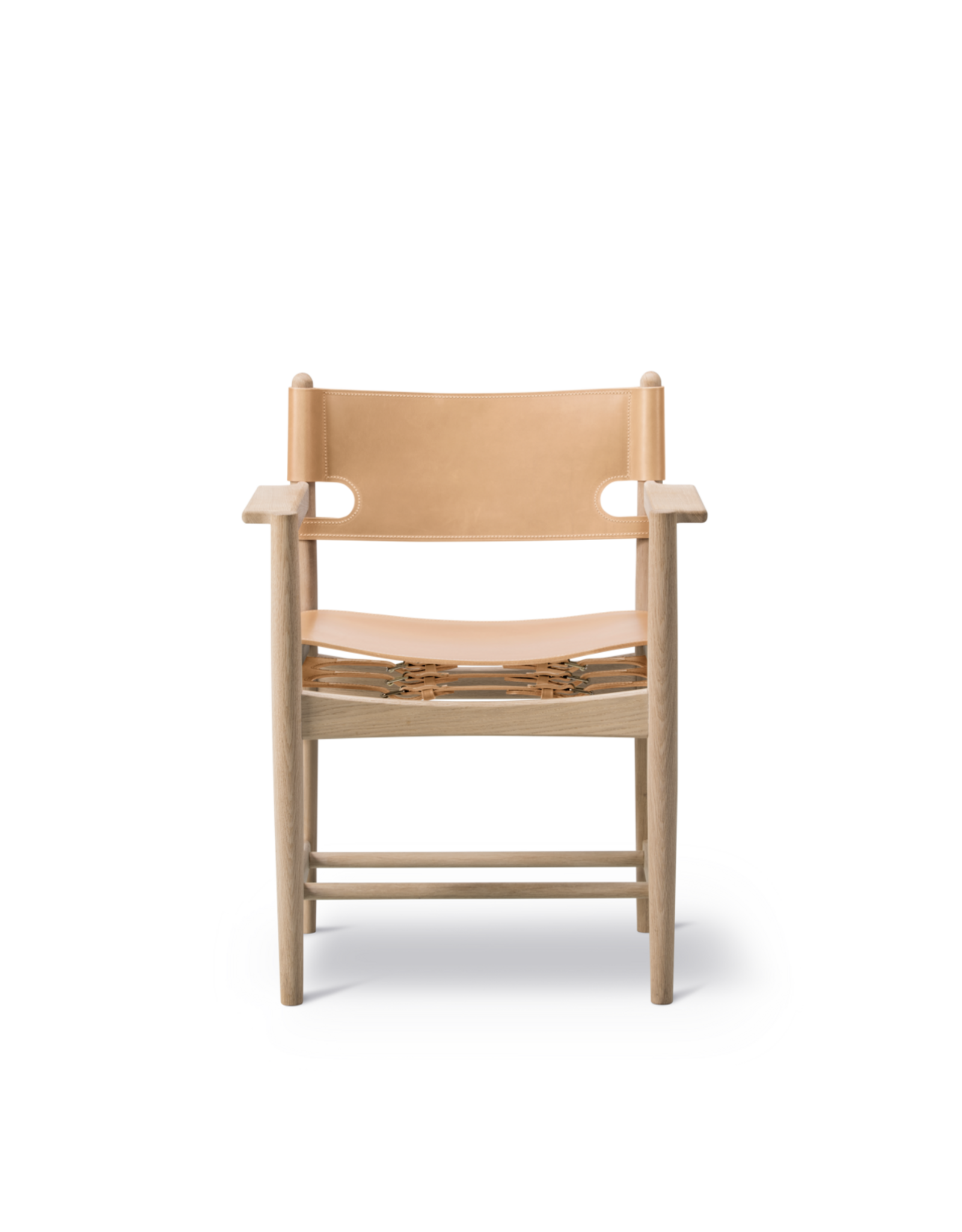 THE SPANISH DINING CHAIR IN NATURAL SADDLE LEATHER