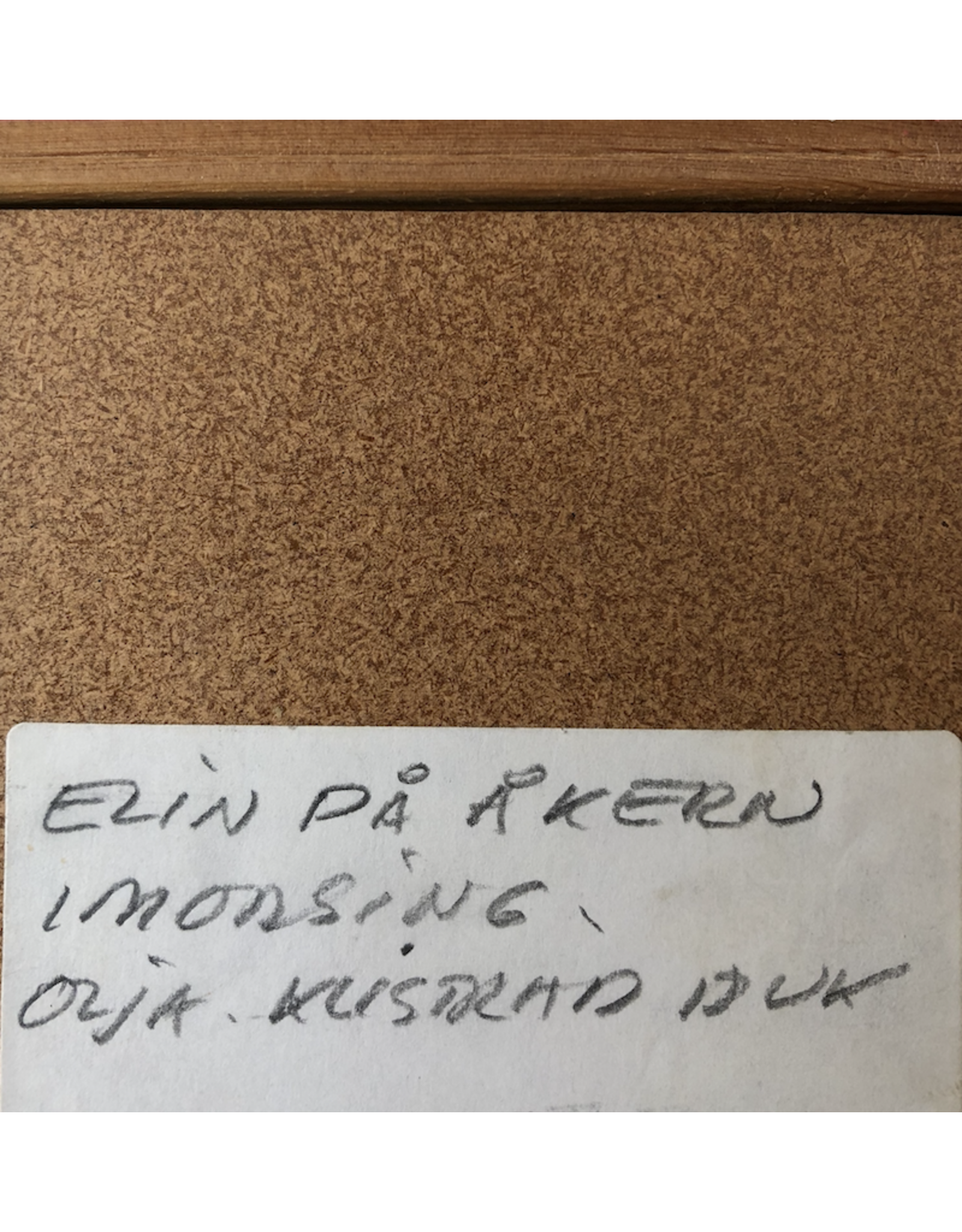 “ELIN IN FIELD” RARE OIL ON BOARD