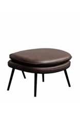 HUG OTTOMAN, UPHOLSTERED IN PATROL LEATHER