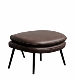 HUG OTTOMAN, UPHOLSTERED IN PATROL LEATHER