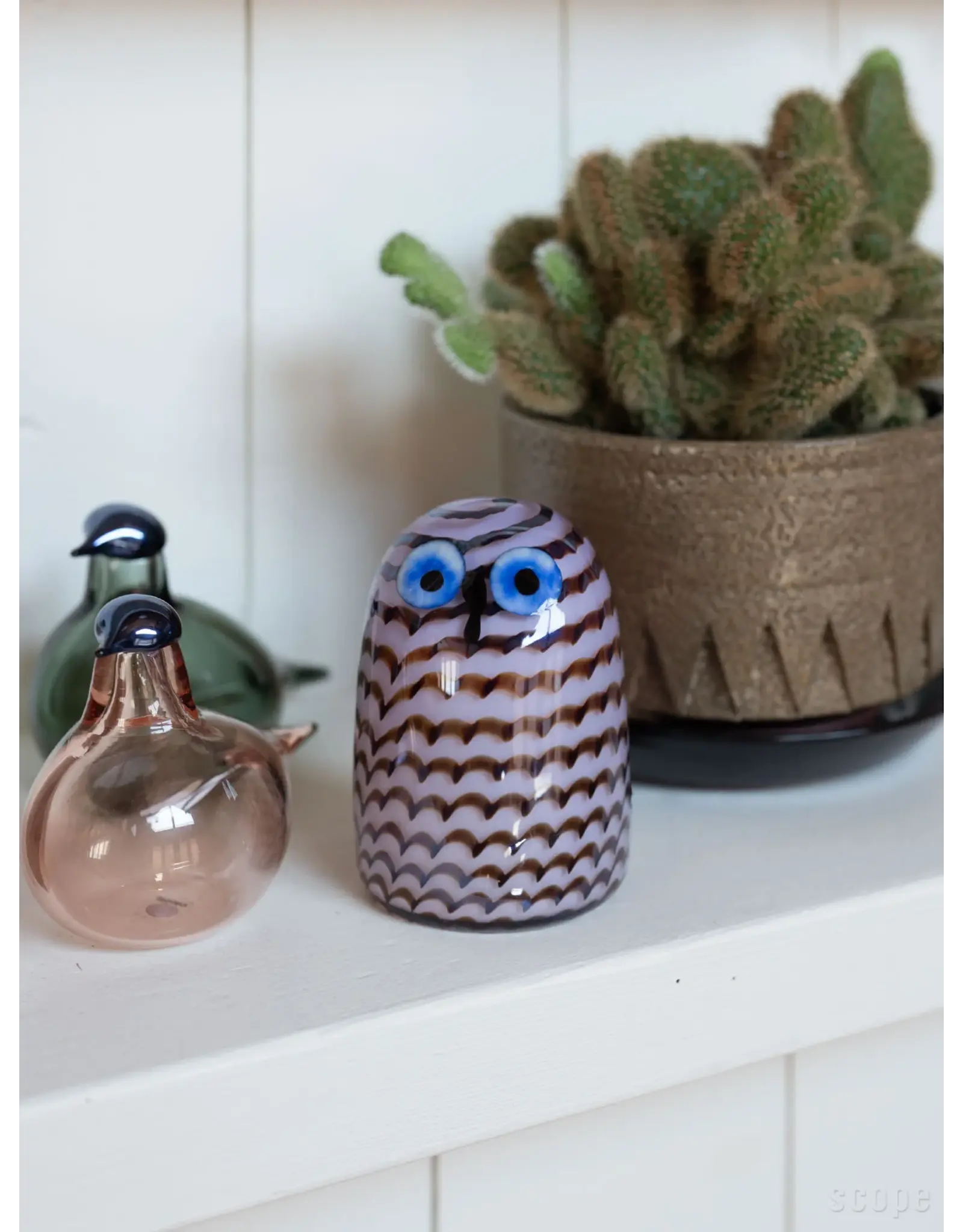 BIRDS BY TOIKKA, OWLET, LIGHT LILAC, 75X105MM