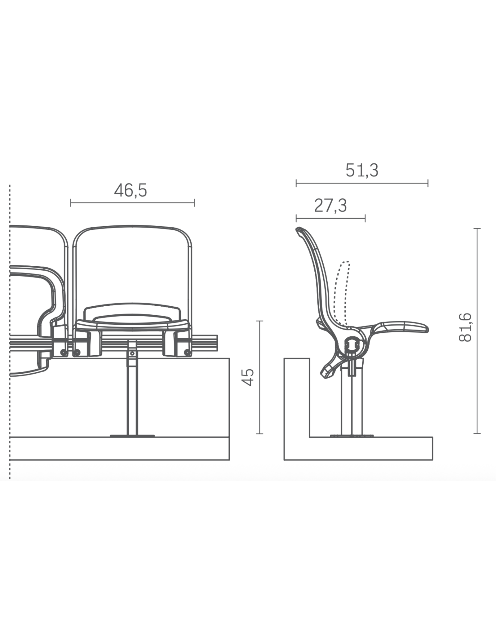 ABACUS BRONZE FOLDING STADIUM SEAT