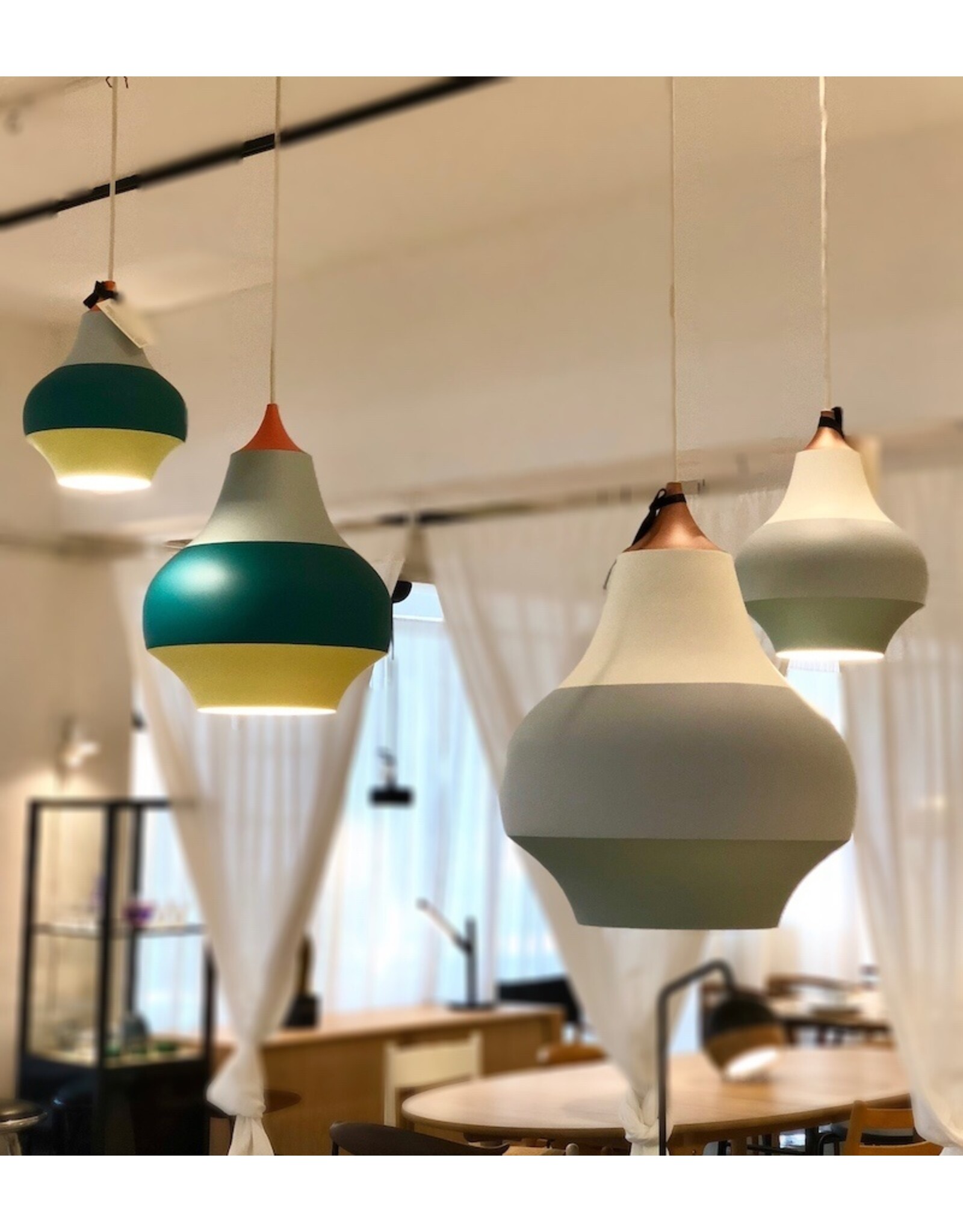 CIRQUE PENDANT LAMP, RED TOP, DIA380MM