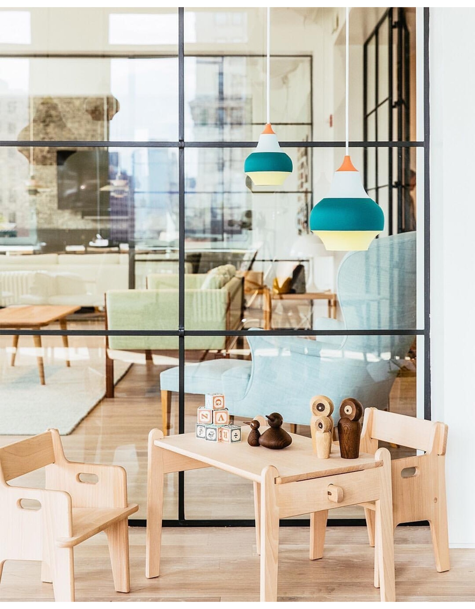 CIRQUE PENDANT LAMP, RED TOP, DIA380MM