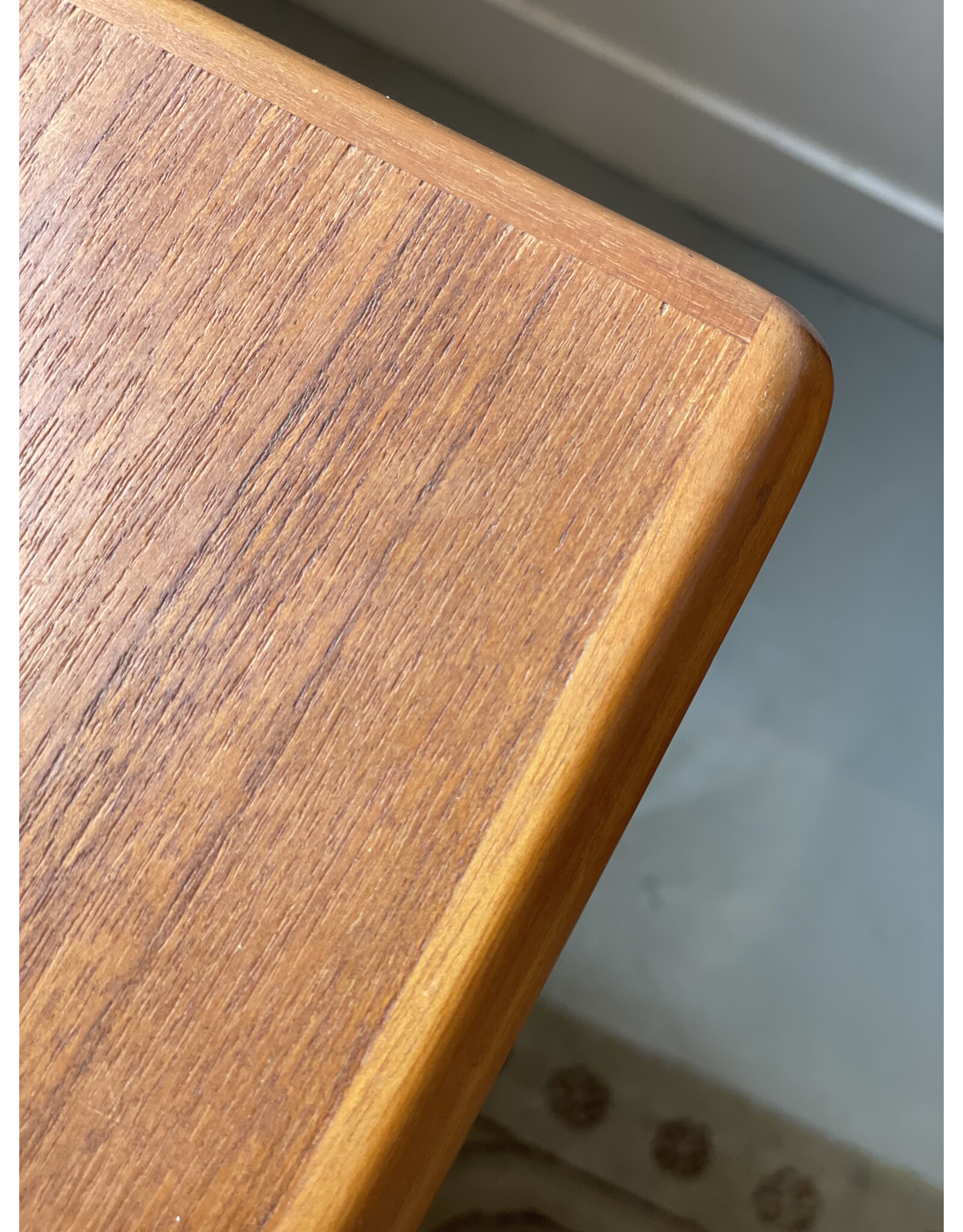 1960'S TEAK SIDEBOARD WITH CARVED RELIEF DOORS