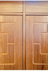 1960'S TEAK SIDEBOARD WITH CARVED RELIEF DOORS