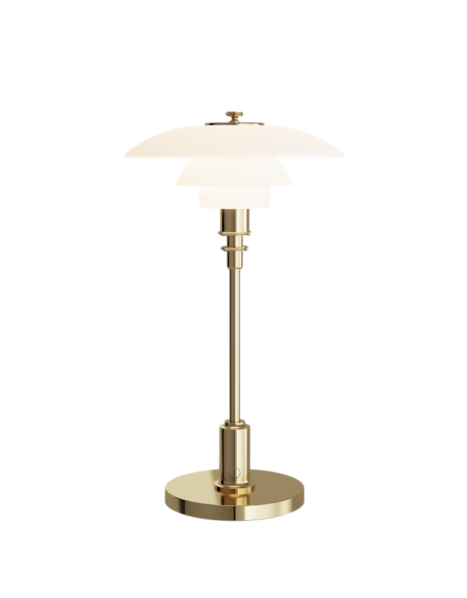 PH 2/1 PORTABLE LAMP, BASE IN BRASS  METALLISED